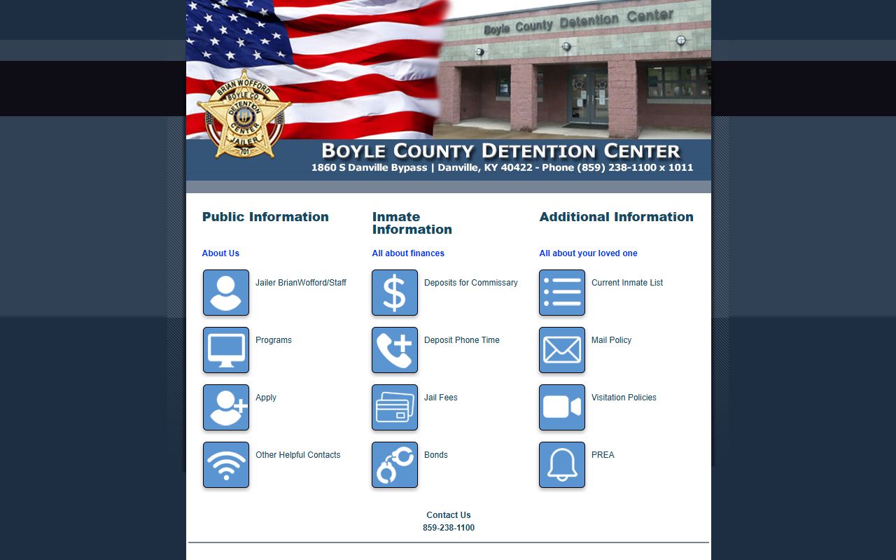 Boyle County Detention Center inmate lookup for Garrard County inmates